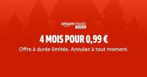 Offre à durée limitée : 4 mois d&rsquo;Amazon Music Unlimited pour 0,99€