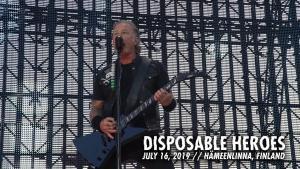 Metallica publie une vidéo live de Disposable Heroes à Hämeenlinna
