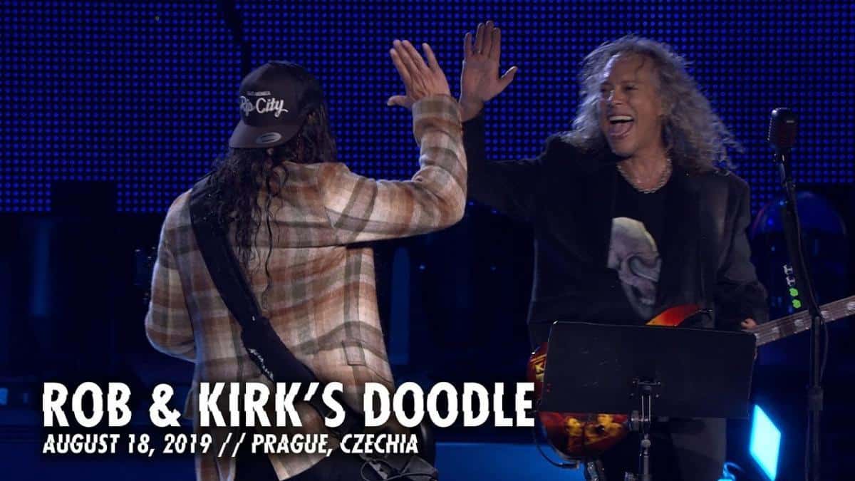 Metallica sort un nouveau doodle de Rob & Kirk à Prague
