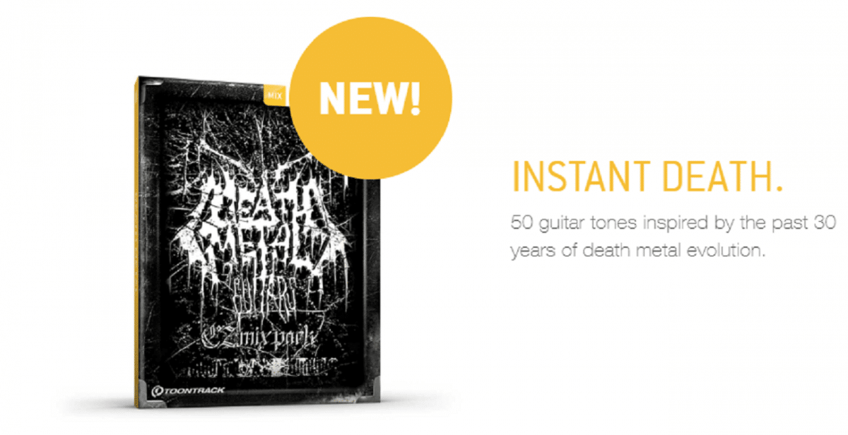 Toontrack sort un Pack EZmix avec une 50aine de sons de guitare Death Metal