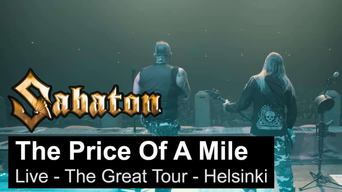 Sabaton publie une vidéo live de The Price Of A Mile à Helsinki