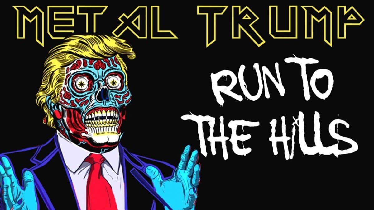 Regardez Donald Trump chanter Run To The Hills de Iron Maiden