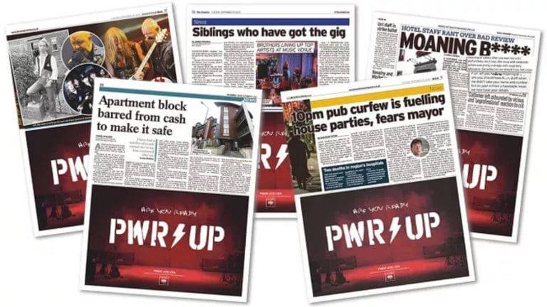 Des publicités AC/DC ont été placées dans des journaux locaux au Royaume-Uni