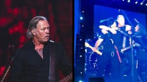 Les membres de Metallica s’embrassent sur scène après que James Hetfield, ému, s’est confié à eux sur son manque de confiance en lui