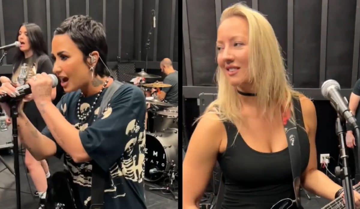 Regardez Nita Strauss (ex-Alice Cooper) répéter avec Demi Lovato pour sa prochaine tournée