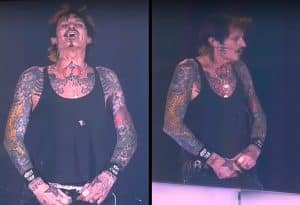 Tommy Lee de Mötley Crüe annonce qu’il a rejoint OnlyFans en montrant sa lune à la foule