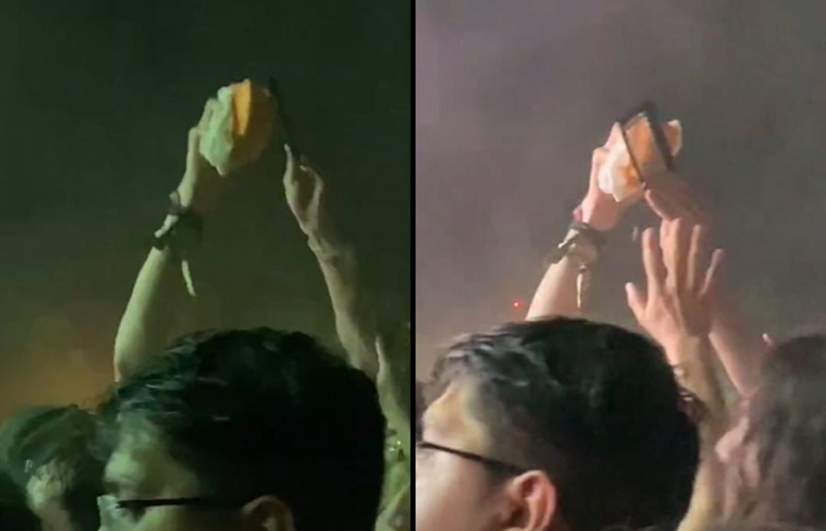 Quelqu’un a été filmé en train de râper du fromage sur d’autres personnes lors d’un récent concert de musique punk