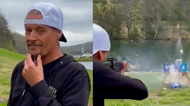 Kid Rock tire sur des caisses de Bud Light dans le cadre de la controverse sur le militantisme transgenre