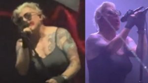 Maynard James Keenan, de Tool, joue sur scène avec du rouge à lèvres et de faux seins pour protester contre de nouveaux projets de loi en Floride