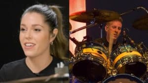 Regardez la batteuse Domino Santantonio improviser sur un morceau de Mastodon