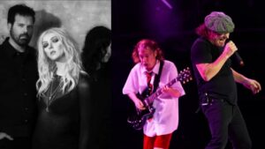 Taylor Momsen de The Pretty Reckless mordue par une chauve-souris sur scène lors d’un concert d’AC/DC