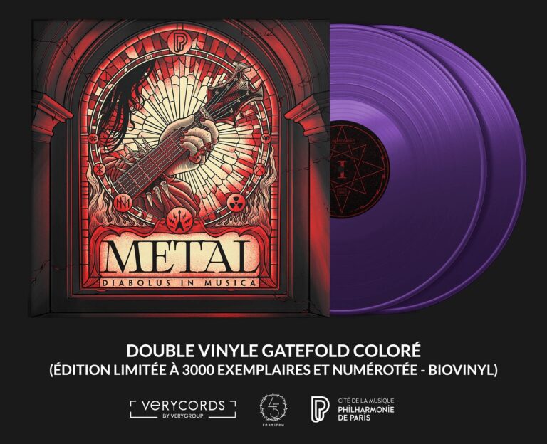 Voici le vinyle exclusif et numéroté de l’exposition Metal de la Philharmonie