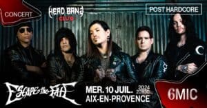 Escape The Fate et Stitched Up Heart se produiront au 6MIC le 10 juillet (Aix-en-Provence)