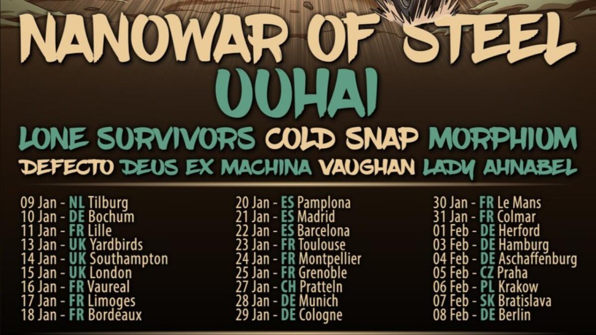 Nanowar of Steel : une tournée européenne en janvier et février 2026, avec plusieurs étapes en France