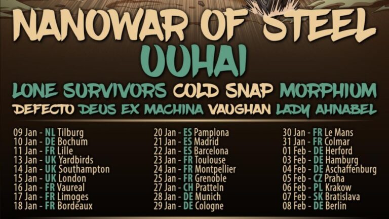 Nanowar of Steel : une tournée européenne en janvier et février 2026, avec plusieurs étapes en France